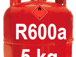 R600a (Isobutane) Refrigerant Gas Cylinder, 5 kg – Valve 21.7 x 1/14" LH (T-PED / EN 13322-1 Certified)