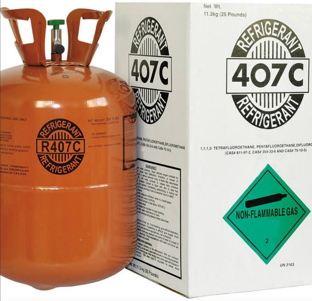 25lb R-407C Refrigerant, Factory Sealed